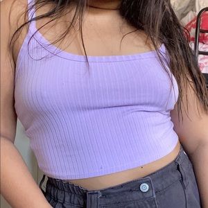 Purple cropped tank top